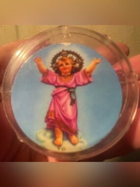 Rosary, beads Pink & Blue Religious Pendant Necklace